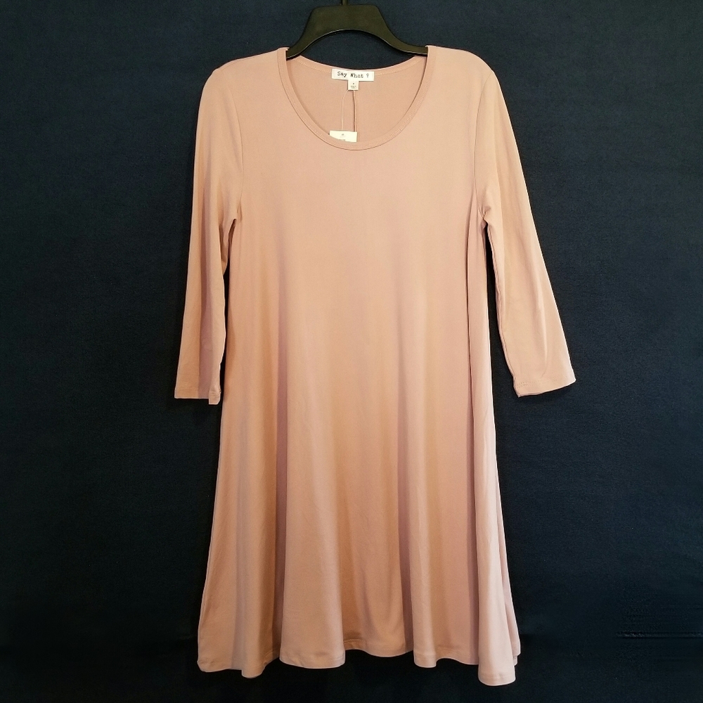 Say What? Dress With Swing Silhouette